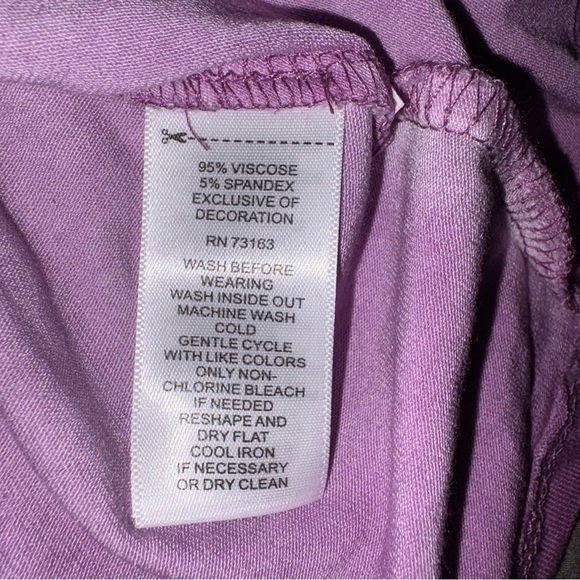 Cupio Purple Tunic with Ruched Front and 3/4 Sleeves, NWT - Picture 5 of 6